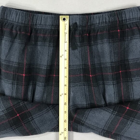 Spyder Pants Men's XL Gray Black Plaid Pull On Pajamas Lounge Fleece Drawstring - Picture 10 of 12